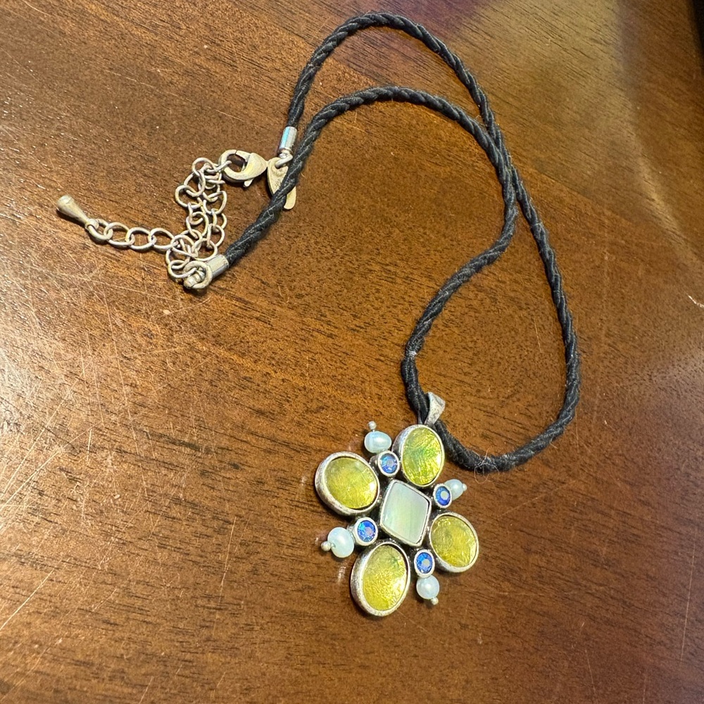 Blue and Green Lia Sophia Choker Pendant - Picture 2 of 4
